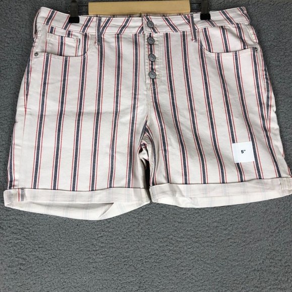 NEW Old Navy Women's 16 Jean Shorts Mid-Rise Button Fly Cuffed Hem Summer Casual - Picture 1 of 13